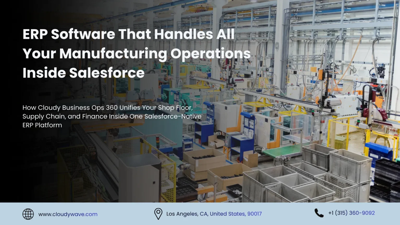 ERP Software That Handles All Your Manufacturing Operations Inside Salesforce — Meet Cloudy Business Ops 360